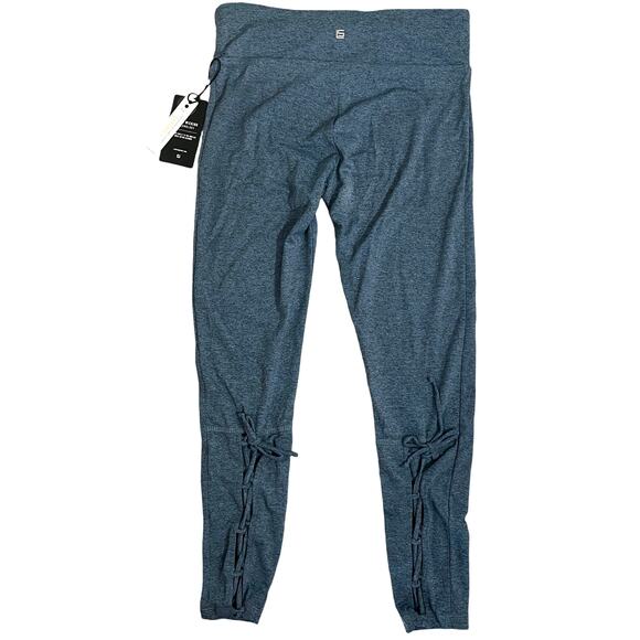 Lanston Sport Standard Arlo Lace Back 7/8 Legging Wave Blue - Medium - $128 - Picture 1 of 10